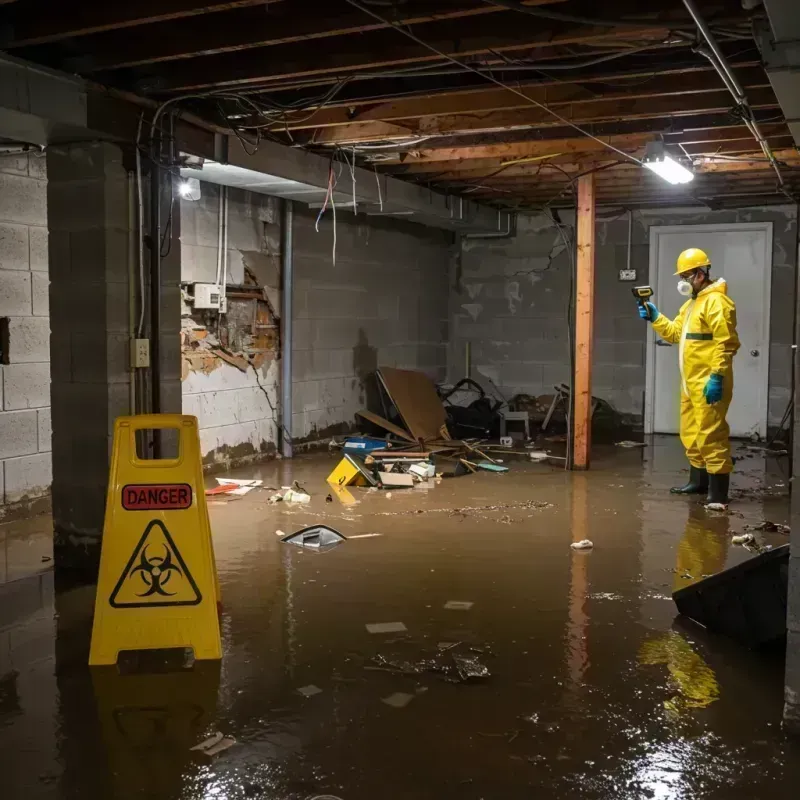 Flooded Basement Electrical Hazard in Shannon County, MO Property